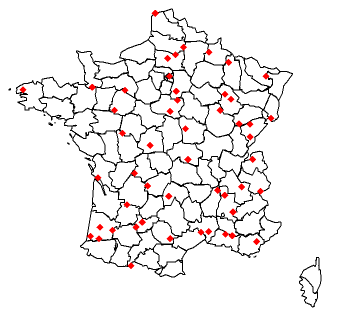 Carte de la France